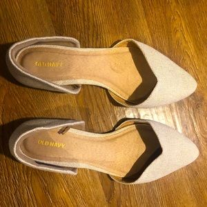 Textile Pointy-Toe Flats